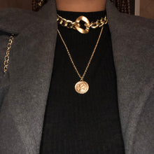 Load image into Gallery viewer, CHUNKY 2LAYER GOLD NECKLACE