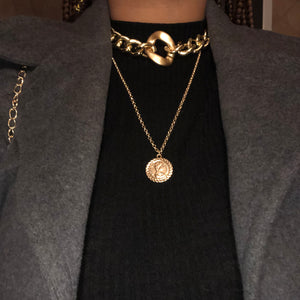 CHUNKY 2LAYER GOLD NECKLACE