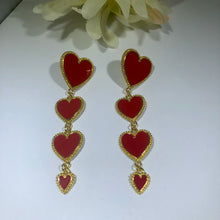 Load image into Gallery viewer, The “Heart of Gold” earrings